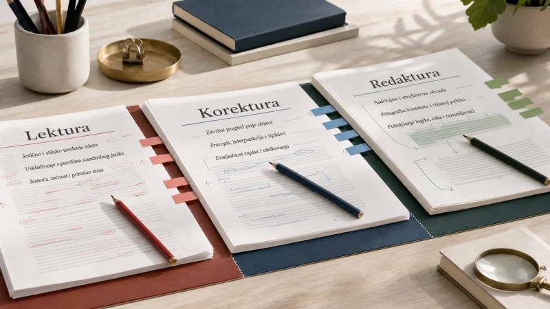 Razlika između korekture, lekture i redakture